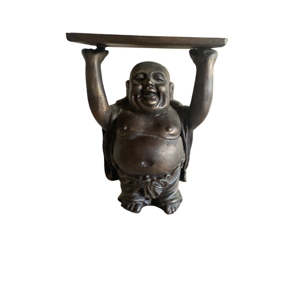 Bronze Finished Iron HotaiBuddha‎ Business Card Holder